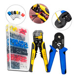 Kit Alicate Crimpar Descascador 1200 Terminais Ilhós Tubular