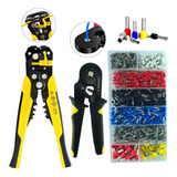 Kit Alicate Crimpar Descascador 1250 Terminais Ilhós Tubular