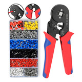 Kit Alicate Crimpar Prensa Terminal Tubular 1200 Terminais