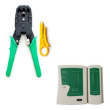 Kit Alicate Crimpar Rj45 Testador Cabos Brinde Estilete