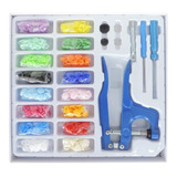 Kit Alicate De Pressão 3 Em 1 Botões Plástico Ilhós E Metal