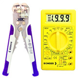 Kit Alicate Desencapador C Multímetro Digital Portátil Beep