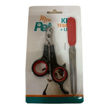 Kit Alicate Tesoura Corte De Unhas Lixa Cão Gato Pet Banho