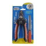 Kit Alicate Tesoura Corte Unha Caes Gatos Aves 16cm Lixa G
