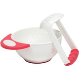Kit Alimentacao Bebe Amassador Tigela Papinha Rosa Buba