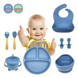 Kit Alimentação Bebê Infantil Conjunto Refeição Silicone
