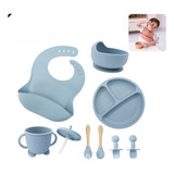 Kit Alimentação Infantil Prato Tigela Talher Babador E Copo