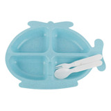 Kit Alimentação Prato Colher Garfo Plástico Alimentar Bebê