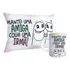 Kit Almofada 20x30+caneca Plantei Uma Amiga Amizade Presente