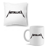 Kit Almofada Caneca Rock Banda Metallica (logo Art)