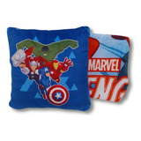 Kit Almofada E Manta Infantil Avengers Luxo Os Vingadores