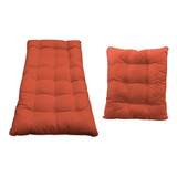Kit Almofadas Para Poltrona E Puff Costela Suede Terracota