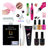 Kit Alongamento Polygel Cabine Sun Mini Lixa Molde F1
