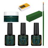 Kit Alongamento Unha Blindagem Lirio Gel Led Uv Pincel