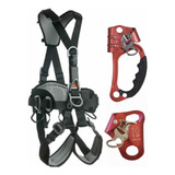 Kit Alpinismo Ultra Safe Cinto Ascensores De Punho Ventral
