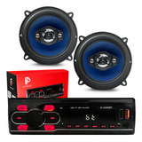 Kit Alto Falante 5 Pol Radio Mp3 Player Usb Bluetooth Som