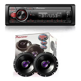Kit Alto Falante 6 Pol 100w 50wrms Radio Pioneer Bluetoot