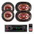 Kit Alto Falante Bravox 6+69 6x9 + Radio Usb Bluetooth