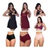 Kit Amamentação 2 Camisola + 2 Sutiã + 3 Calcinha Pós Parto