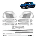 Kit Amarok 10 21 Cromado Maçanetas Retrovisor Friso Slim