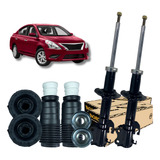 Kit Amortecedor Dianteiro Coxim Coifa Batente Versa