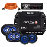 Kit Amplificador Ir280.3 + Radio Bt + 4 Falantes + 1 Rca 5m