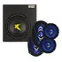 Kit Amplificador Mini Slim Exclus + Alto Falante Kit Prático