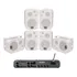 Kit Amplificador Sa2500 + 6 Sp400 Ll Áudio Bt Usb Fm Top Cor Branco Potência De Saída Rms 180 W 110v/220v