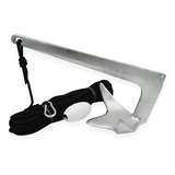 Kit Ancora Bruce 7kg Galvanizada 35m Cabo 8mm Amarrações 