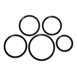Kit Anel Abafador Para Peles Dudu Portes 10 12 13 14 16 Pol Cor Preto