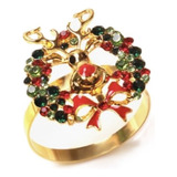 Kit Anel Porta Guardanapo Decoração Natal 8pç Vários Modelos