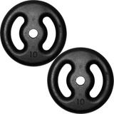 Kit Anilha Pintada 2x10kg Peso Academia P halter E Barra