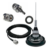 Kit Antena 1 4 Vhf M 300c Suporte Imã M700k Ht Ep450 Dep450