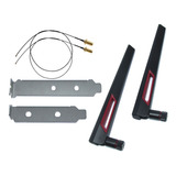 Kit Antena 8dbi Wireless Wifi Placa Mãe C Suporte Ngff M 2