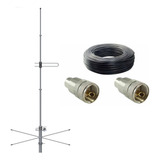 Kit Antena Base Vhf Com Cabo