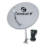 Kit Antena Century Digital Parabólica 60cm Ku   Lnbf Duplo