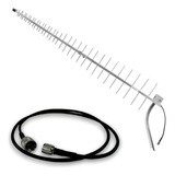 Kit Antena De Celular Full Band 15dbi Cabo 1metro