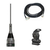 Kit Antena Movel Vhf Suporte Cabo Coaxial Carros Hatch Sedan
