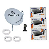 Kit Antena Parabolica Ku 75cm C 3 Midiabox B7 Century Ku 5g