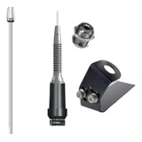 Kit Antena Px Movel 1 51m Base Com Mola Suporte L200 Triton