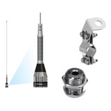 Kit Antena Saveiro Enfeite Antena Vhf Suporte Tubos Parafuso