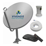Kit Antena Vivensis 60cm Banda Ku Chapa Md60 Receptor