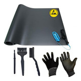 Kit Anti estático Bancada Manta Cabo Pulseira Pincel Escova