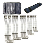 Kit Anzóis Encastoados Ms 50pcs 2 0 3 0 4 0 5 0 6 0 Estojo