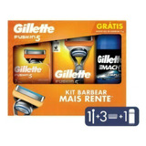 Kit Aparelho Barbear Gillette Fusion 5 carga Fusion  Gel