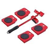 Kit Aparelho De Mover Móveis Máquina De Lavar Até 150 Kg VERMELHO