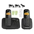 Kit Aparelho De Telefone Fixo De Mesa Sem Fio Bina Com Ramal