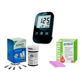Kit Aparelho Medir Glicose Diabete G tech Lite Com 50 Tiras E 100 Lancetas