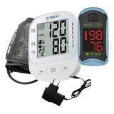 Kit Aparelho Medir Pressão Braço C Tomada 110 220v Oximetro