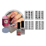 Kit Apipila Placas E Carimbos De Unhas Coleção L